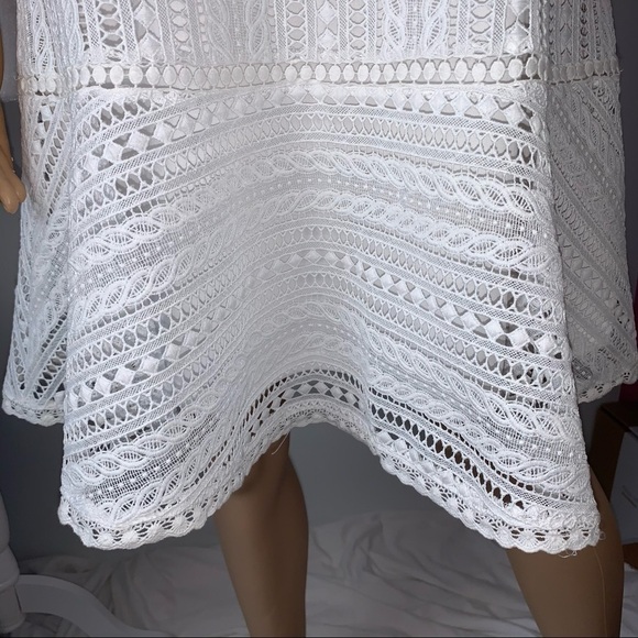 Doe & Rae Crochet Knit Peplum Hem Dress NWT - Picture 5 of 11